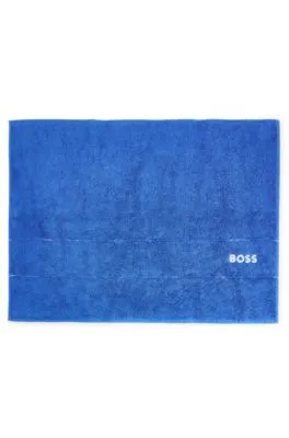 Alfombrilla de baño de algodón con logo bordado en contraste