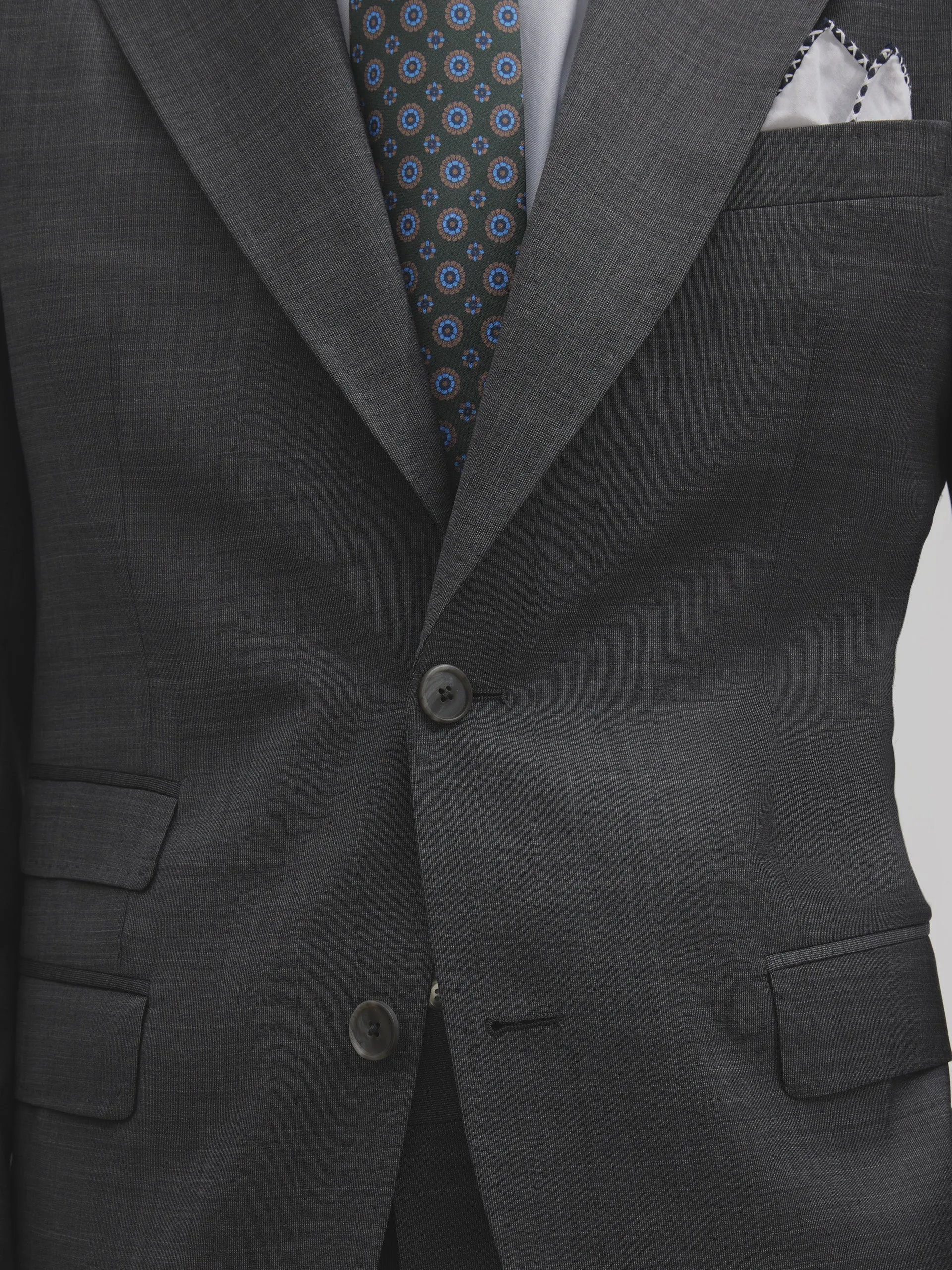 Americana traje fil a fil gris