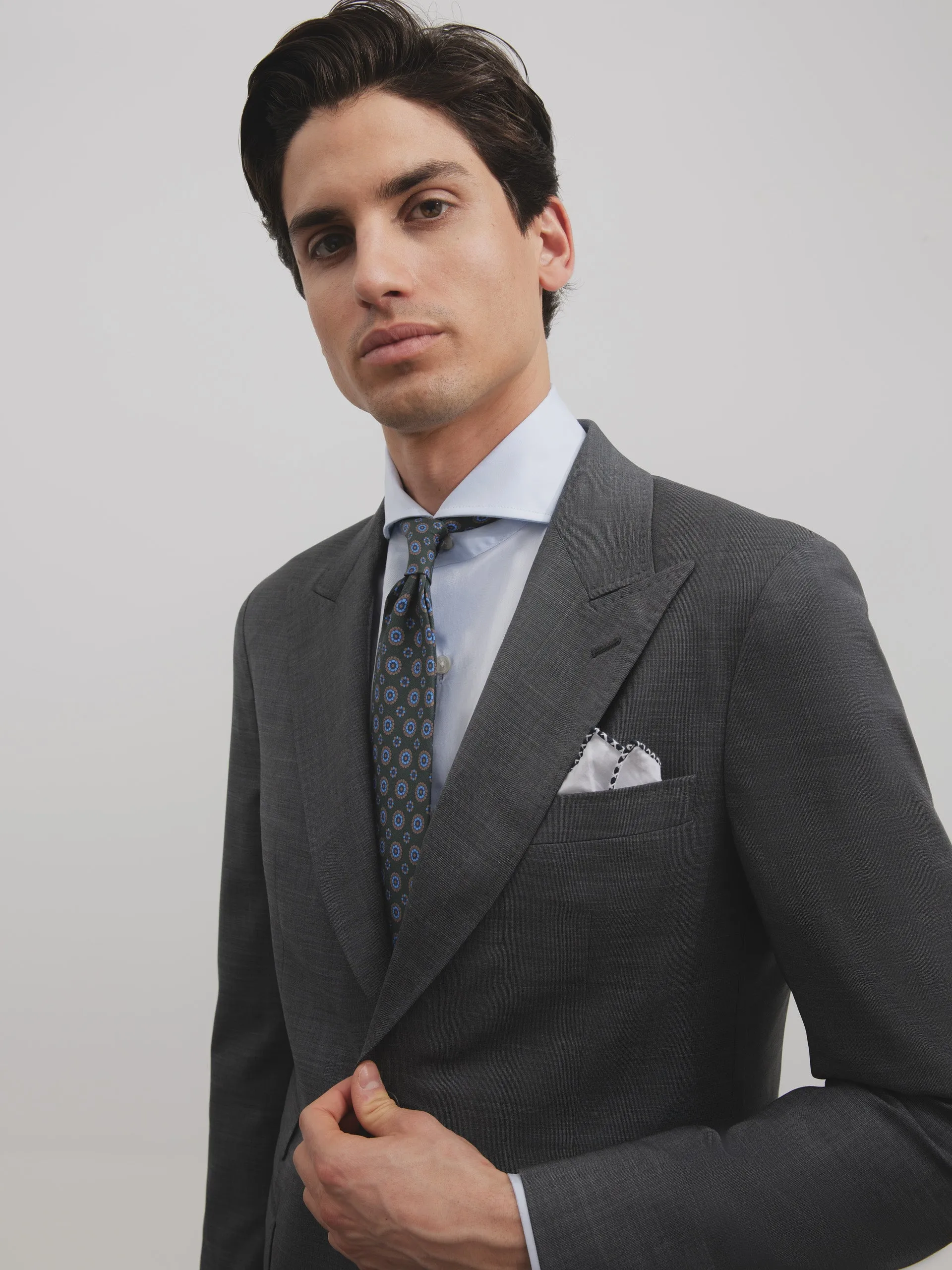 Americana traje fil a fil gris