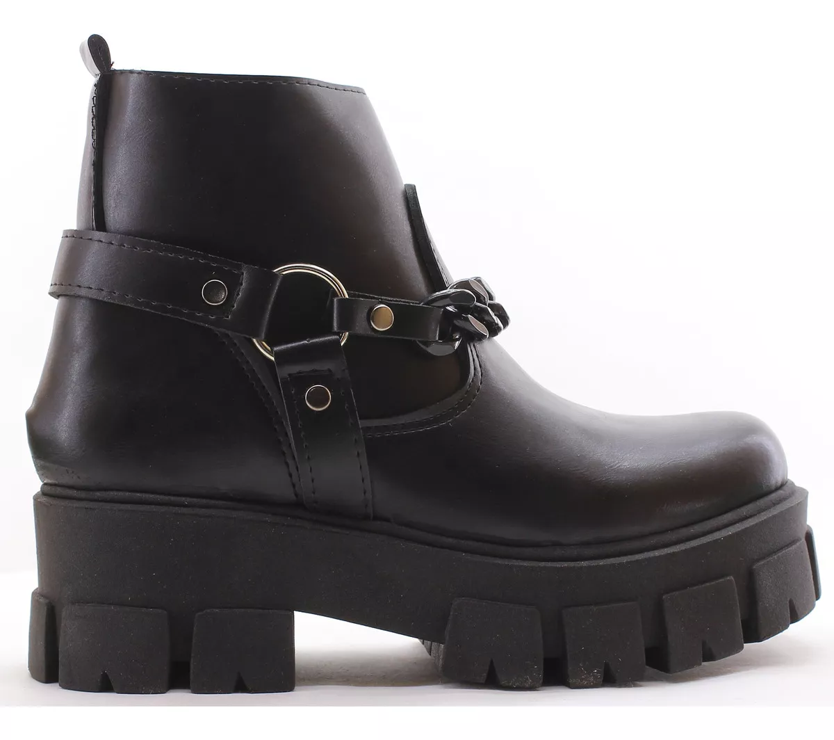 Botas Botinetas Plataforma Cadenas Dama Mujer 7020 Carg