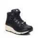 Botines plataforma Xti negros con cordones y suela blanca