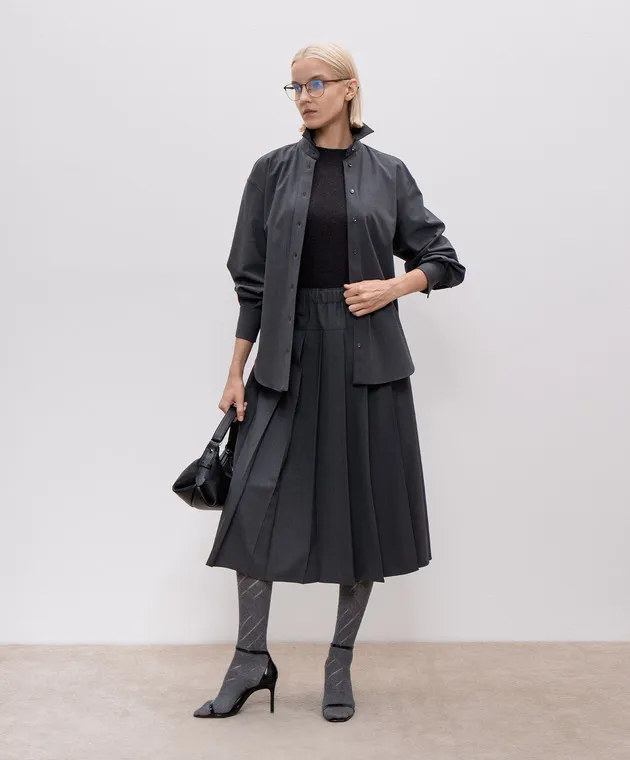 Brunello Cucinelli Black top with cashmere and silk with lurex