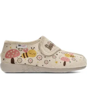 CALZADO DE CASA DE NIñA Y NIñO VULLADI PANTUFLA VULLADI 4210 ABEJITAS NIQUEL