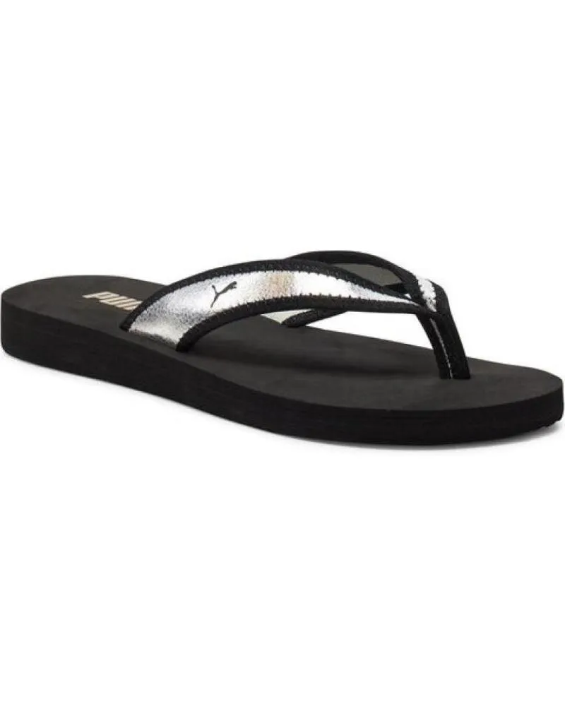 Chanclas PUMA  de Mujer CHANCLAS SANDY FLIP METALLICA 39542602  NEGRO