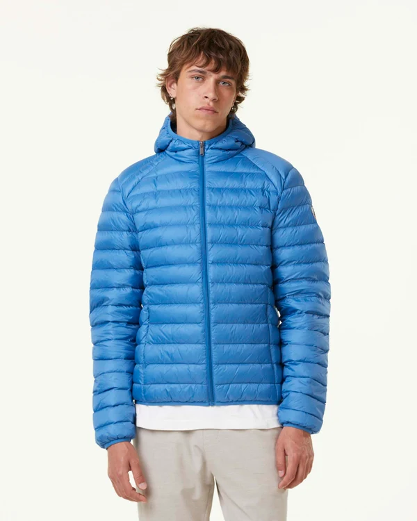 CHAQUETA CON CAPUCHA JOTT DE PLUMAS PATO HOMBRE NICO  BASIC PF23MDOW01 729  DENIM AZUL  JUSTOVERTHETOP AZUL CLARO