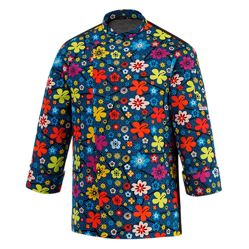 CHAQUETA DE COCINERO DAISY CON DIBUJOS DE MARGARITAS  EGOCHEF