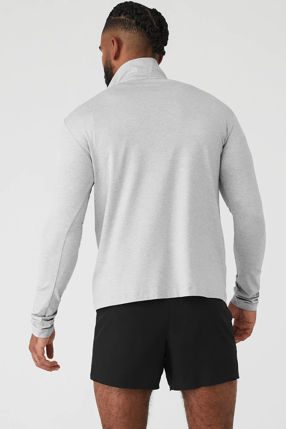 CONQUER 1/4 ZIP REFORM LONG SLEEVE  ATHLETIC HEATHER GREY