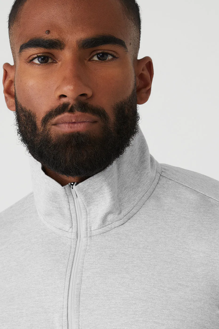 CONQUER 1/4 ZIP REFORM LONG SLEEVE  ATHLETIC HEATHER GREY