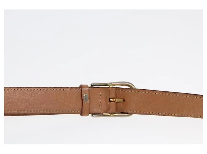 Céline Bolso de hombro de lona Macadam CELINE, cuero PVC, dorado, marrón, auténtico 86835 Castaño 