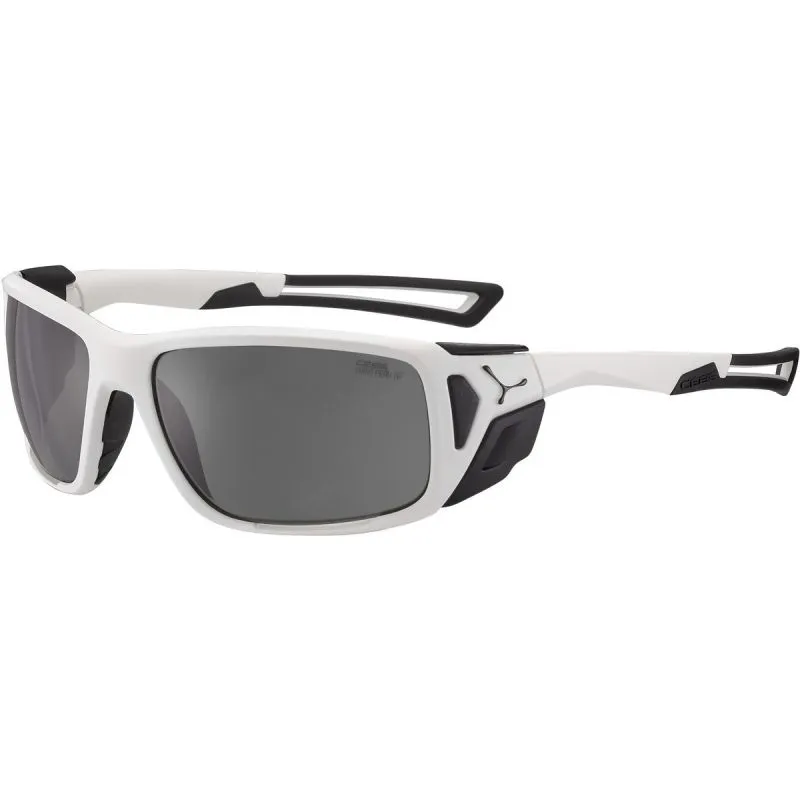 GAFAS DE SOL CéBé PROGUIDE (BLANCO NEGRO MATE  ZONA VARIO VERDE CAT 2 A 4)