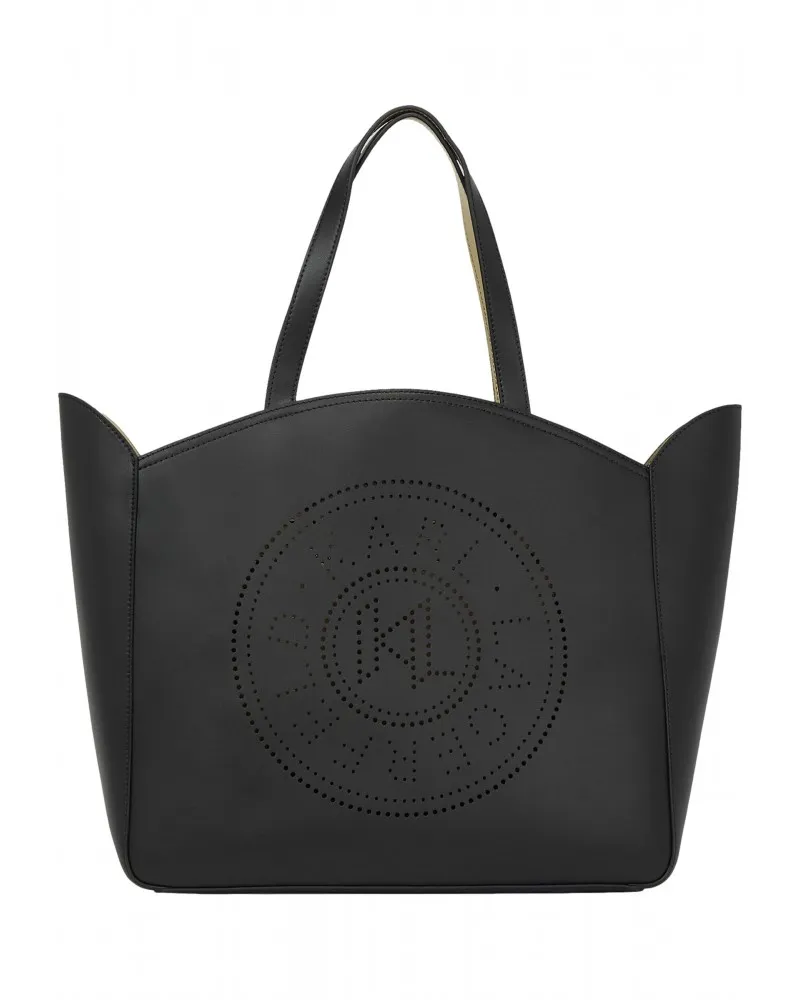 KARL LAGERFELD  BOLSO TOTE GRANDE CON LOGO PERFORADO K/ CIRCLE