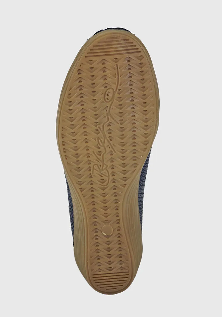 Mocasín Cuero Helen Azul