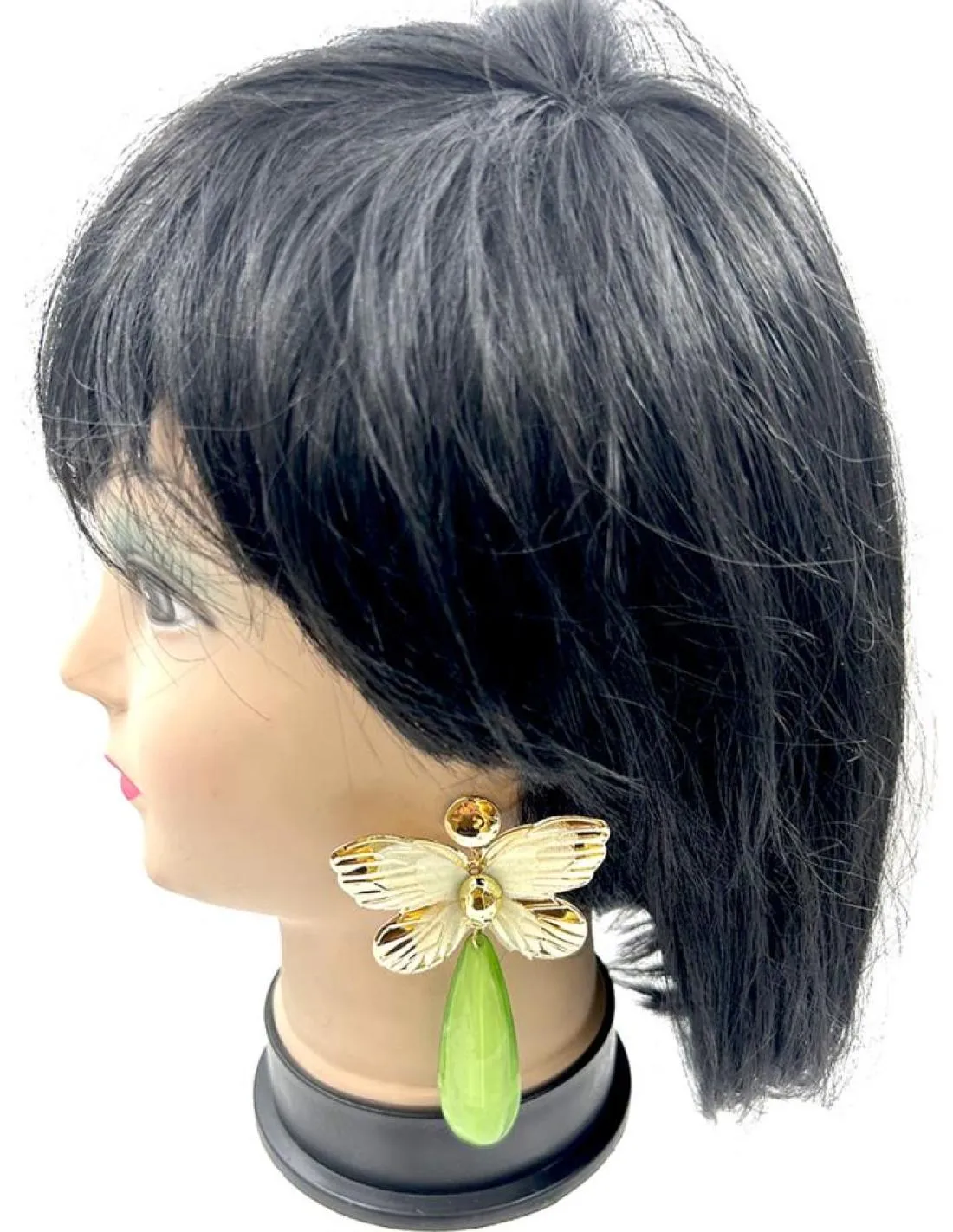 PENDIENTES MUJER LARGOS VERDES CON MARIPOSAS IDEALES PARA EL VERANO