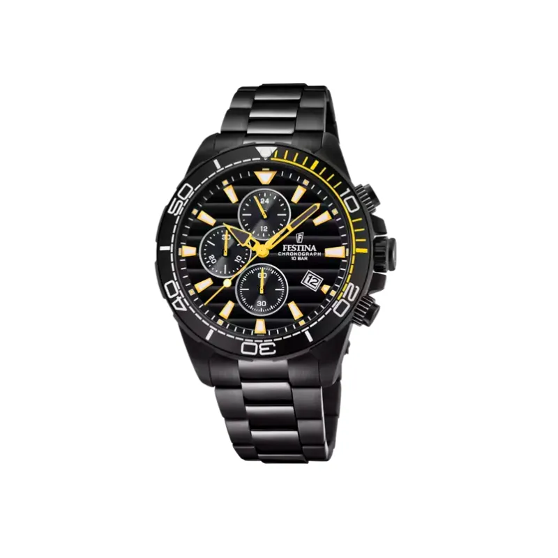 RELOJ FESTINA THE ORIGINALS NEGRO CORREA DE ACERO HOMBRE F20365/4
