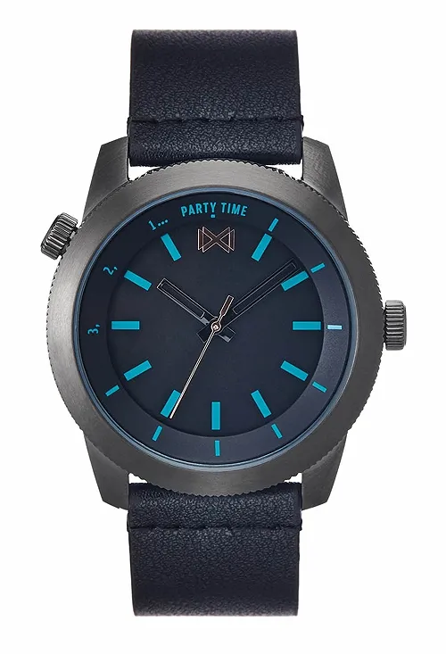 RELOJ MARK MADDOX COLECCIóN MISSION ACERO Y PIEL DOBLE CORONA 145_HC010257