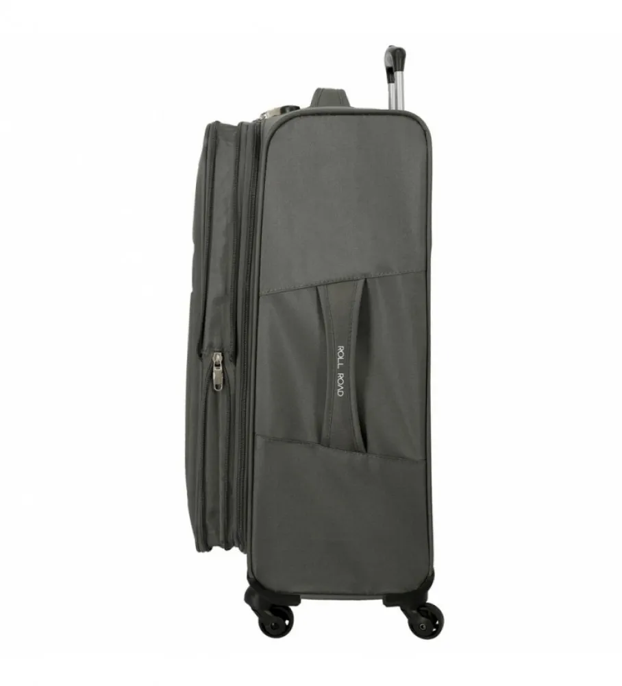 ROLL ROAD MALETA MEDIANA ROLL ROAD ROYCE 66CM GRIS 43X66X26CM