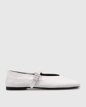 The Row Boheme MJ white leather ballet flats