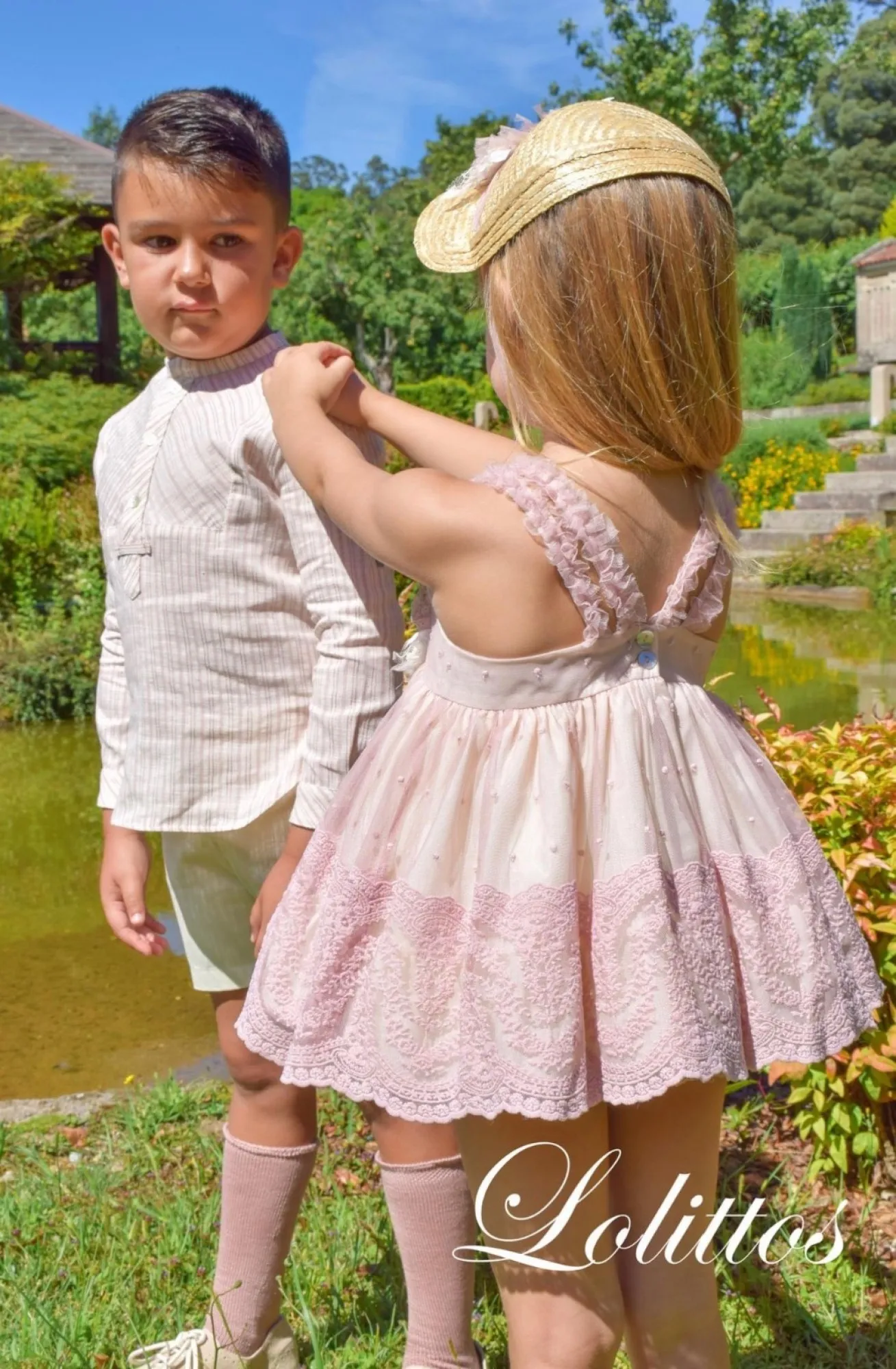 THREEPIECE GIRL'S SET ROSE COLLECTION BY LOLITTOS
