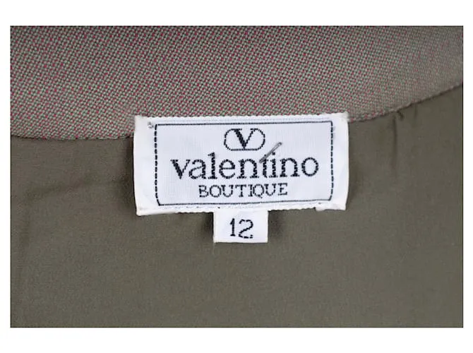 Traje Valentino con detalles dorados y falda midi Verde 